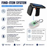Escáner de mano robusto con sistema Android, lector de códigos de barras IP66, UHF RFID, NFC, Zigbee, 4G y Wifi para almacenes, servicios públicos, campos de gas y electricidad.