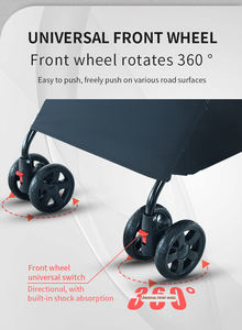 Poussette pour animaux de compagnie pour petits chiens avec panier de rangement Poussette pour enfants détachable - Product Image 6