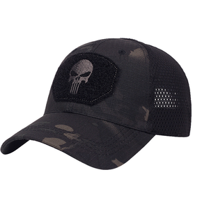 Promoción de Stock DFC01: Sombreros de Sol Transpirables con Malla Trasera, Varios Colores de Moda, Diseño de Camuflaje con Pico, con Logo de Esqueleto y Cierre Mágico - Product Image 4