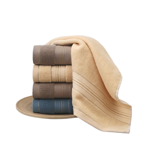 Custom Logo Large Luxury Good Absorption Soft Golden Satin 100% Cotton <b>Bath</b> <b>Towels</b> <b>Set</b> for Bathroom and Hotel - Product Image 3