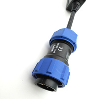 Conector Impermeable SP1710 P5 a SP1711 S5, Cable de Alimentación con Conector de Aviación e Indicador LED