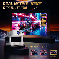 Projecteur intelligent Android mini Anxin D1 natif 1080p, mise au point automatique, correction trapézoïdale, WiFi 6, audio, cinéma maison portable