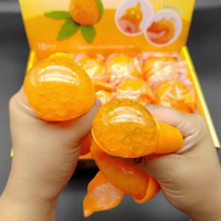 Jouet Squishy TPR en forme de segments de bulles d'orange, grand format, réaliste, anti-stress, cadeau amusant pour filles