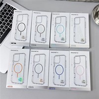 Coque Magnétique Transparente Antichoc Colorée pour iPhone 17 18 Pro Max 15 16 14 13 12 11 – Coques de Téléphone Pas Chères en Gros