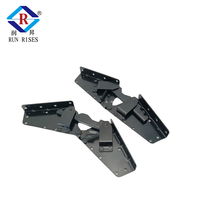 Charnière en fer durable C02 pour la conversion de canapé-lit 45 ° 80 ° finition noire en zinc fonctionnement lisse serrure multi-angle pour salon en métal