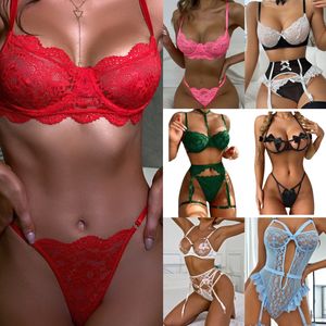 Günstiges Erotik-Set Sexy Dessous-Sets Körperschmuck Dessous Anal-Dessous 18 mit Blumenstickerei - Product Image 3