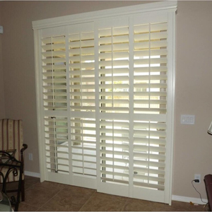 USA Canada Standard 50mm 25mm veneziana in <span class=keywords><strong>legno</strong></span> impermeabile Fauxwood Pvc tapparelle e tapparelle per la costruzione di progetti - Product Image 2