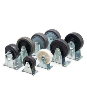 Roulettes pivotantes robustes de 5 pouces, cadre en acier inoxydable, roue en PU nylon avec frein à pédale, glissement silencieux et fluide pour la logistique - Product Image 3
