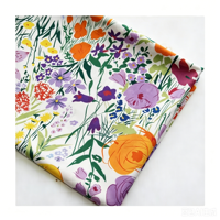 Échantillon Gratuit Tissu Popeline de Coton Imprimé à Motifs Floraux Simples 100% Coton Popeline