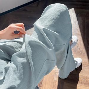 Pantalones <span class=keywords><strong>de</strong></span> mujer a cuadros <span class=keywords><strong>de</strong></span> poliéster vintage <span class=keywords><strong>de</strong></span> cintura alta, holgados, <span class=keywords><strong>de</strong></span> pierna ancha, largos hasta el suelo, estilo casual, nueva colección <span class=keywords><strong>de</strong></span> verano 2026 (Foto real) - Product Image 4