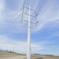 Torre de Acero Tubular para Línea de Transmisión de 132kv, Poste Eléctrico Hexagonal de Acero, Torre de Acero Compuesta para Servicios Eléctricos de 35kv