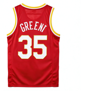Maillot de basket-ball pour hommes des Houston Rockets # 13 Harden # 7 Durant # 28 Sengun # 35 Gilet de basket rétro brodé vert, style sportif - Product Image 3