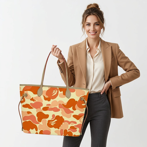 Bolso Tote de PU con Estampado de Camuflaje para Mujer, Gran Capacidad, Bolso de Hombro Casual con Correa Extraíble - Product Image 6