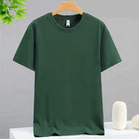 T-shirt à col rond imprimé avec logo personnalisé, manches courtes, couleur unie, mélange de coton, pour l'école, l'équipe, l'uniforme, le quotidien, l'été