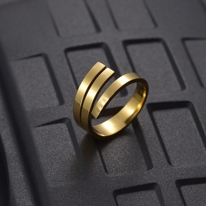 Dropshipping Fashion Jewelry Stainless Steel <b>Ring</b> Simple Original Double-Layer Stainless Steel Customizable Engraved <b>Name</b> Unisex - Product Image 3