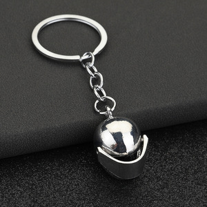 Creative Personalized 3D Helmet Zinc Alloy Keychain-Lightweight Hard-Wearing <b>Small</b> Gift Hanging Charm - Product Image 4
