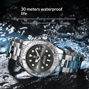 Nouvelle montre à quartz pour homme <span class=keywords><strong>en</strong></span> acier inoxydable, étanche et lumineuse, tendance, article phare pour <span class=keywords><strong>le</strong></span> commerce international <span class=keywords><strong>en</strong></span> direct - Product Image 2