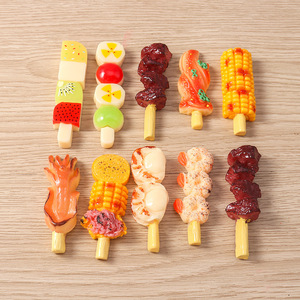 Wenyi, 4 Piezas por Paquete: Nuevos Accesorios Realistas <span class=keywords><strong>de</strong></span> Comida, <span class=keywords><strong>Cangrejo</strong></span> y Brochetas, Funda para Teléfono, Imán para Refrigerador, Colgante <span class=keywords><strong>de</strong></span> Resina - Product Image 3