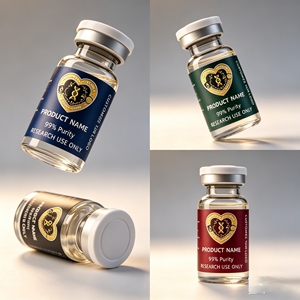 Etiquetas personalizadas para botellas de péptidos biotecnológicos de 3ml/5ml, pegatinas bioseguras con cajas individuales a juego para viales. - Product Image 2
