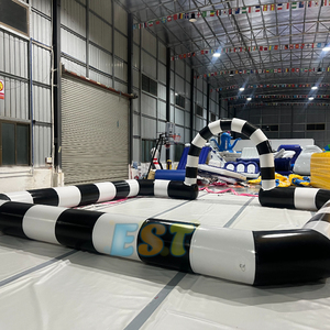 Pista de carreras de coches de parachoques para exteriores comercial Carrera inflable Go Kart Car Track Arena para negocios de <span class=keywords><strong>alquiler</strong></span> - Product Image 5