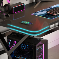 Les Dernières Tables de Jeu en Forme de K Design Moderne Noir Brun Table d'Ordinateur pour la Maison Bureau PC Vente d'Usine Bureau Gamer