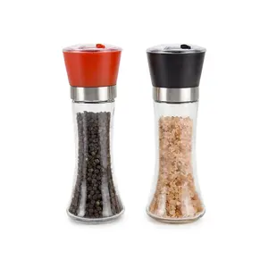 Hot Selling Manual Gewürzmühlen Salz-und Pfeffermühle Glasgefäße Gewürzmühle für die Küche