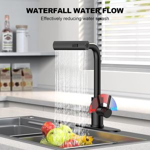 Grifos De Cocina De Acero inoxidable De un solo orificio negro mate <span class=keywords><strong>Grifo</strong></span> rociador De <span class=keywords><strong>alto</strong></span> flujo para fregadero para casa rodante de campo Lavandería RV Bar - Product Image 2