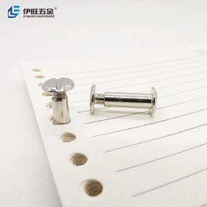 Venta al por mayor 25mm Metal Chicago Tornillo Plata Encuadernación Clavo para Notebook - Product Image 5
