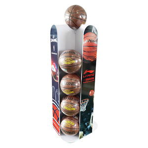 Pavimento in acrilico in piedi calcio pallone da calcio basket espositore per negozio di articoli sportivi - Product Image 4