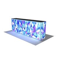 10ft conception personnalisée modulaire installation rapide exposition vidéo médias affichage comptoir de réception salon LED podium Tables de promotion
