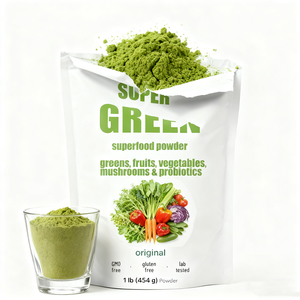 OEM ODM Greens Superfood-Pulver zusatz-Super Green Mix <span class=keywords><strong>Blend</strong></span> Verdauungs enzyme und Antioxidantien - Product Image 1