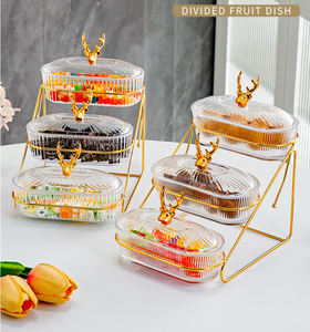 Ensemble de Plateaux à Desserts et Décorations de Fête <span class=keywords><strong>Ours</strong></span> Mignon, Présentoir Multicouche en Plastique pour Fruits, Thé de l'Après-midi, Fruits Secs et Noix - Product Image 6