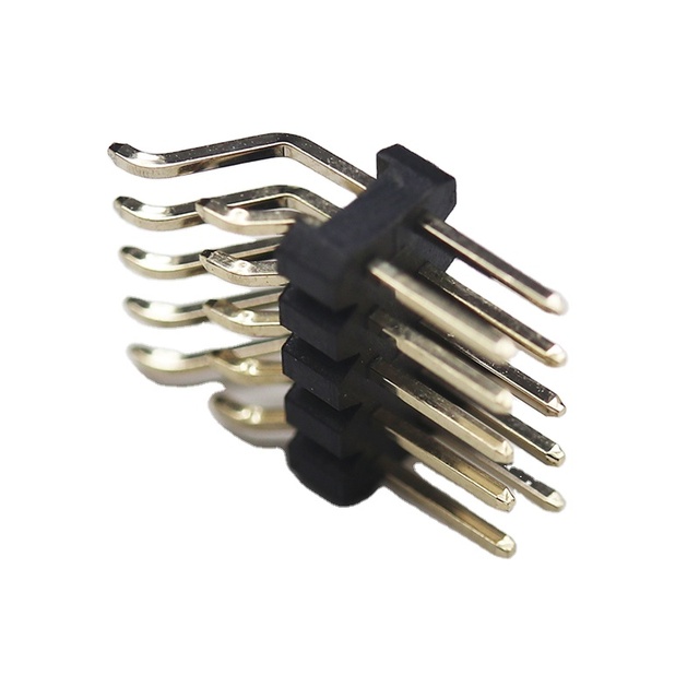 Connector 2.54Mm Pitch 02~40pins 2x7 2x8 2x9 2x6 Pin Double Row Pin Header Gold Plated Dual Row Pin of Electrical Plug Connector