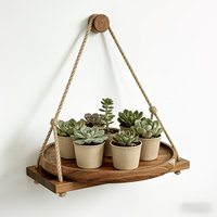 Plateau décoratif pour plantes de style nordique, plateau en bois 22 x 15 x 2 360 °   Plateau rotatif en bois massif, plateau à gâteau en bois