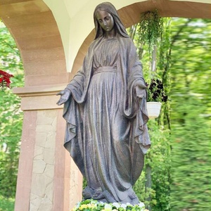 Venta al por mayor católica religiosa Bendita Virgen María resina artesanía estatua <span class=keywords><strong>madre</strong></span> María fibra de vidrio Virgen María escultura - Product Image 5