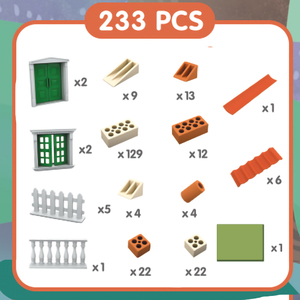 Tự làm nhà gốc đồ chơi xây dựng ngôi nhà của riêng bạn mô phỏng giả vờ xi măng GẠCH XÂY DỰNG thiết lập xây dựng biệt thự trẻ em chơi nhà đồ chơi - Product Image 5