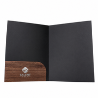 Dossiers de présentation écologiques en papier gaufré, imprimés sur mesure, A4 A5, pour entreprises, bureaux, présentations professionnelles, avec poches et logo