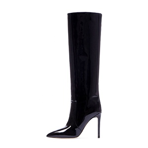 Botas Altas Hasta la Rodilla para Mujer, Talla Grande 47, Tacón Delgado, Zapatos Brillantes de Charol, Colores Personalizados, Botines Largos de Tacón de Aguja para Mujer - Product Image 3
