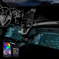 Starlight Auto-Fußmatten LED-Beleuchtung Universelle Passform Sternenhimmel Auto-Fußraumbeleuchtung Leuchtende Autoteppiche 2-teilig 4-teilig