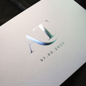 Individuelle Schlichte Starre Mattierte Acryl-Einladung mit Heißprägung Silberfolie und Weißem Umschlag für Hochzeit Geburtstag 50. Geburtstag Ruhestand - Product Image 5