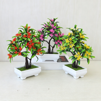 Bonsaï artificiel de pin vert, plante artificielle de bienvenue pour la décoration de table intérieure
