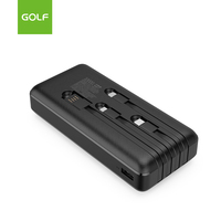 Banques d'alimentation personnalisées numérique électronique grand public câble intégré chargeur portable haute capacité 20000mAh batterie externe