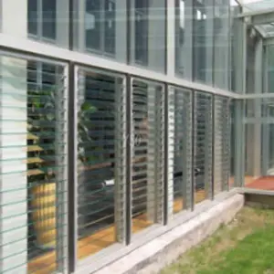 Modern Waterproof Home Interior Adjustable Blades Glass Jalousie Louver Window Smart Glass Shutter Universal Glass Shutters