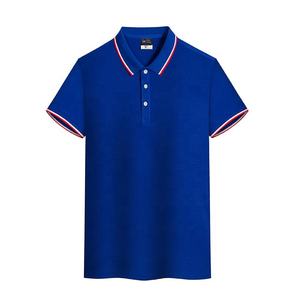 Polo de <span class=keywords><strong>Golf</strong></span> Bleu à Manches Courtes pour Hommes, Haute Qualité, avec Logo Personnalisé, en Tissu Tricoté Respirant, Idéal pour Tenues de Travail Professionnelles - Offre Spéciale - Product Image 5