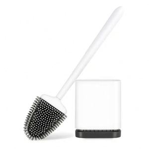 Ensemble de brosses WC murales en silicone, sans angle mort, sans perçage, en plastique – Article transfrontalier très populaire - Product Image 5