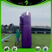 Arche gonflable publicitaire sportive personnalisée, hermétique, pour ligne de départ/arrivée, arche violette avec lettres à effet 3D