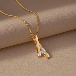 שרשרת כסף טהור S925 לנשים, שרשרת מצופה זהב 18k עם תליון יוקרתי בהיר שרשרת תכשיטים אביזרים - Product Image 3