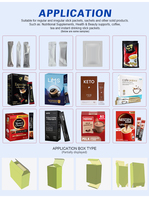HANNPRO 2700 sacs/heure Sachet de poudre de café Stick Pack Petite pochette de sac Ligne d'emballage tri et cartonnage automatique