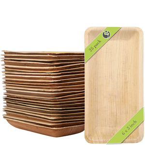 Piatti Monouso in Foglia di Palma <span class=keywords><strong>Areca</strong></span> 100% Compostabili e Biodegradabili, Piatti Ecologici per Feste - Product Image 2