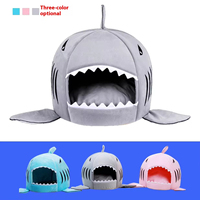 Lit pour animaux de compagnie pliable en fibre de requin, motif uni, moderne et tendance, personnalisable, design original, fabrication OEM